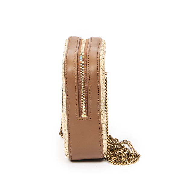 Yves Saint Laurent Jamie Mini Cube Raffia Crossbody - Picture 8 of 8